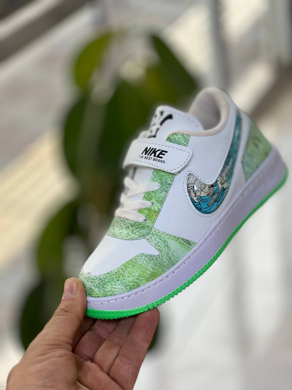 نایک دراگون سفید سبز نایک ابی سایز۳۱،۳۲،۳۳،۳۴،۳۵